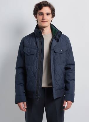 Pūkinė striukė ilgos rankovės be gobtuvų mėlyna RALPH LAUREN vyras