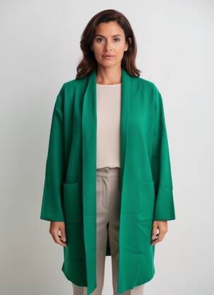 Ilgų rankovių liemenė tamprumas žalias WORLD FASHION moteris