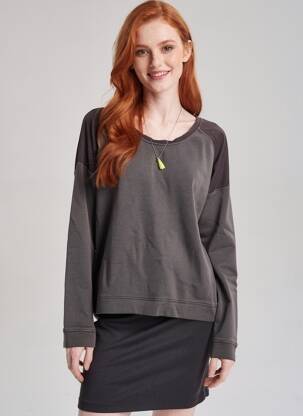 Megztinis centrinė iškirptė ilgos rankovės pilka MAISON SCOTCH moteris