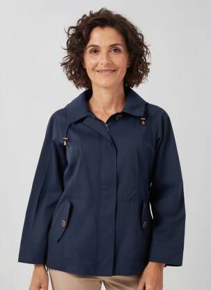 Parka be gobtuvų be gobtuvų mėlyna CONCEPT K moteris
