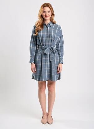 Pusilgių suknelė ilgos rankovės ilgos rankovės mėlyna HANA SAN moteris