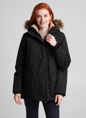Parka ilgos rankovės su gobtuvu juodas VOLCOM moteris