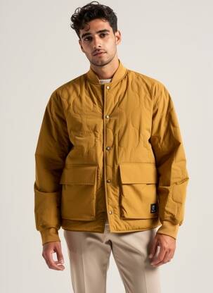 Pūkinė striukė ilgos rankovės be gobtuvų geltona TIMBERLAND vyras