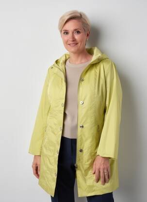 Parka be gobtuvų be gobtuvų žalias MARBLE moteris