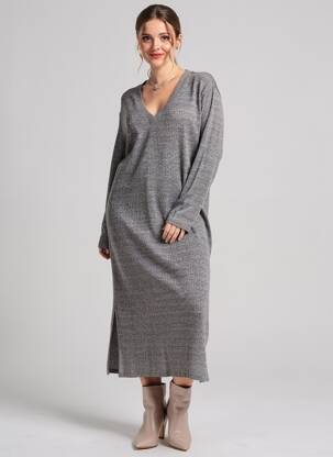 Pusilgių suknelė ilgos rankovės ilgos rankovės pilka VERO MODA moteris