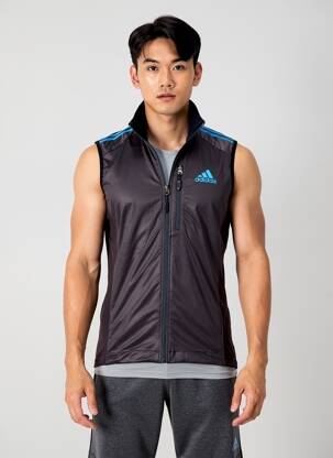 Kasdienis švarkas aukšta apykaklė juodas ADIDAS vyras
