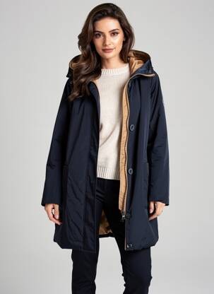 Parka ilgos rankovės su gobtuvu mėlyna OOF WEAR moteris