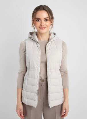 Pūkinė striukė kišenės su gobtuvu pilka OAKWOOD moteris