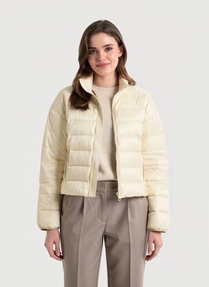 Pūkinė striukė ilgos rankovės be gobtuvų bežinis OOF WEAR moteris
