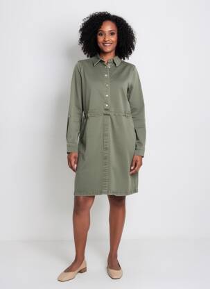 Trumpa suknelė ilgos rankovės ilgos rankovės žalias CECIL moteris