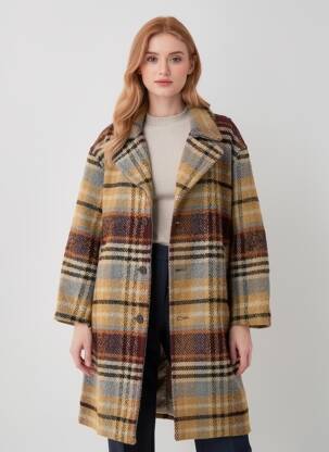 Ilgas paltas tiesi kirpimas be gobtuvų bežinis SCOTCH & SODA moteris