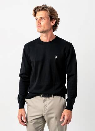Megztinis tamprumas ilgos rankovės juodas U.S. POLO ASSN vyras