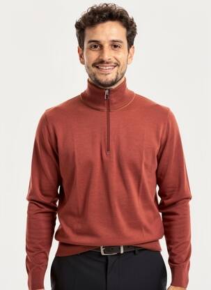 Megztinis su aukštu kaklu centrinė iškirptė ilgos rankovės oranžinė PAUL SMITH vyras