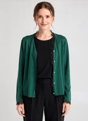 Ilgų rankovių liemenė centrinė iškirptė žalias MOLLY BRACKEN moteris