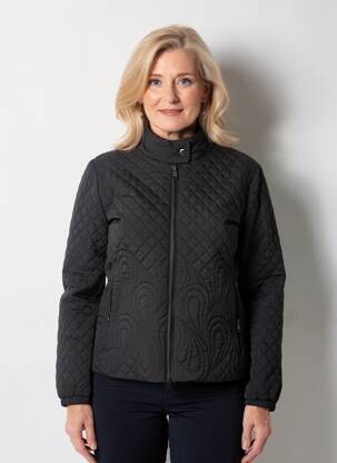 Pūkinė striukė ilgos rankovės be gobtuvų juodas GERRY WEBER moteris