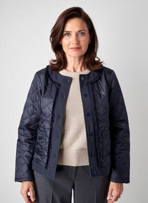 Pūkinė striukė ilgos rankovės be gobtuvų mėlyna GERRY WEBER moteris
