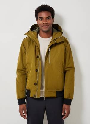 Parka bordo apdailos rankogaliai su gobtuvu rudas SCOTCH & SODA vyras