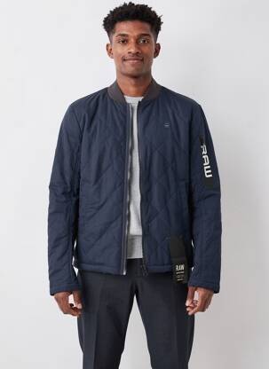 Pūkinė striukė ilgos rankovės be gobtuvų mėlyna G STAR vyras
