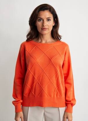 Megztinis tamprumas ilgos rankovės oranžinė L'ATELIER D'ANNA moteris