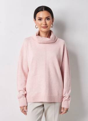 Megztinis centrinė iškirptė ilgos rankovės rožinė STREET ONE moteris