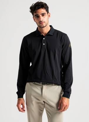 Polo ilgos rankovės ilgos rankovės juodas U.S. POLO ASSN vyras