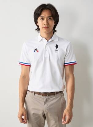 Polo sietspausdinimas trumpas rankovės baltas LE COQ SPORTIF vyras