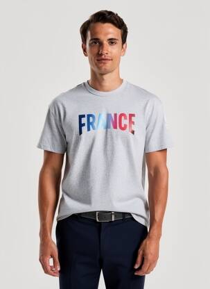 T-marškinys tiesi kirpimas trumpas rankovės pilka LE COQ SPORTIF vyras