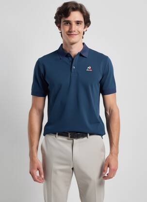 Polo centrinė iškirptė trumpas rankovės mėlyna LE COQ SPORTIF vyras