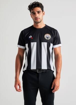 T-marškinys siuvinėjimas trumpas rankovės juodas LE COQ SPORTIF vyras