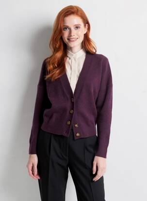 Ilgų rankovių liemenė apatinė dalis siaura violetinis COLLEZIONE N_01 moteris