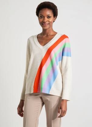 Megztinis tiesi kirpimas ilgos rankovės bežinis ABSOLUT CASHMERE moteris