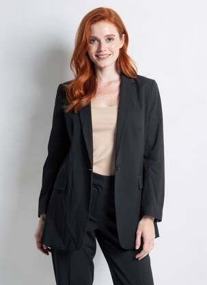 Švarkas kišenės juodas H&M moteris