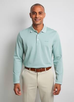 Polo ilgos rankovės ilgos rankovės žalias PIERRE CARDIN vyras