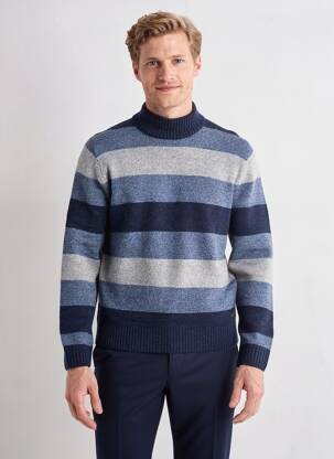 Megztinis megztas audinys ilgos rankovės mėlyna PIERRE CARDIN vyras