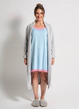Naktinė suknelė/combinette jersey audinys mėlyna ARTHUR moteris