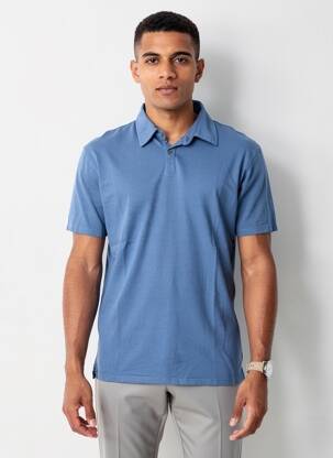 Polo jersey audinys trumpas rankovės mėlyna POU NOU vyras