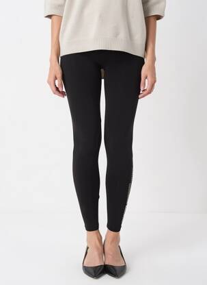 Legingas jersey audinys normala dydis juodas GUESS moteris