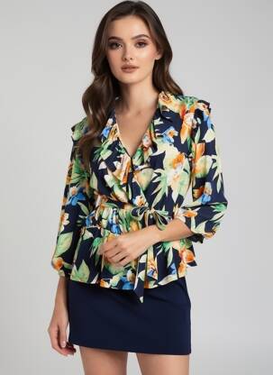 Bluzonai fantazijos raštas ilgos rankovės mėlyna RALPH LAUREN moteris