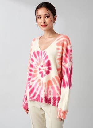Megztinis col v ilgos rankovės rožinė MPC (MA PETITE CAPSULE) moteris