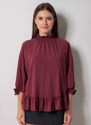 Viršūnė ilgos rankovės ilgos rankovės violetinis YOU UDRESS moteris