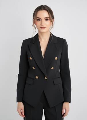 Švarkas kišenės juodas NEW COLLECTION moteris