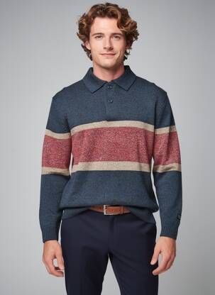 Megztinis polo apykaklė ilgos rankovės pilka LEVI'S vyras