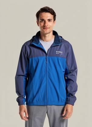 Vėjo nepraleidėjas kišenės su gobtuvu mėlyna NEW BALANCE vyras