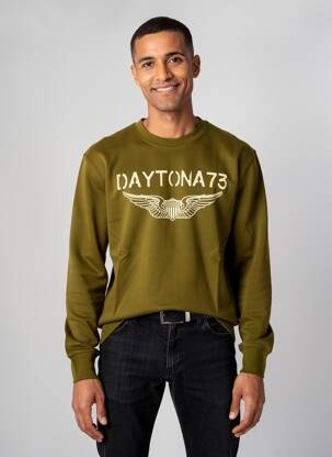 Mikroskopas tamprumas ilgos rankovės žalias DAYTONA vyras