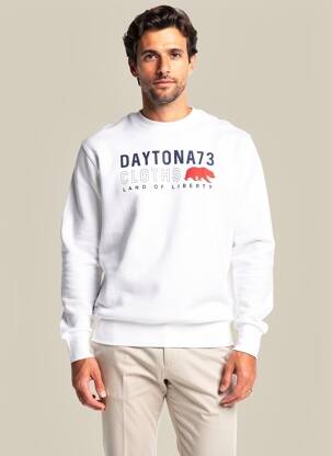 Mikroskopas tamprumas ilgos rankovės baltas DAYTONA vyras