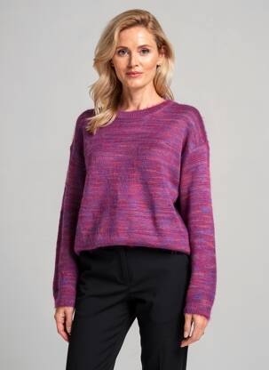 Megztinis tamprumas ilgos rankovės violetinis MOLLY BRACKEN moteris