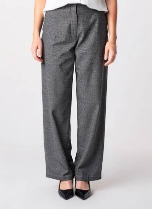 Tiesi kelnė užtrauktukas po atvartu su kabliu normala dydis pilka ICHI moteris