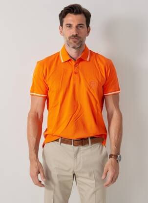 Polo tiesi kirpimas trumpas rankovės oranžinė DAYTONA vyras