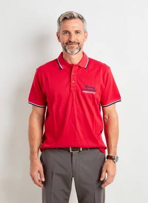 Polo tiesi kirpimas trumpas rankovės raudona DAYTONA vyras
