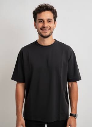 T-marškinys jersey audinys trumpas rankovės juodas DAYTONA vyras